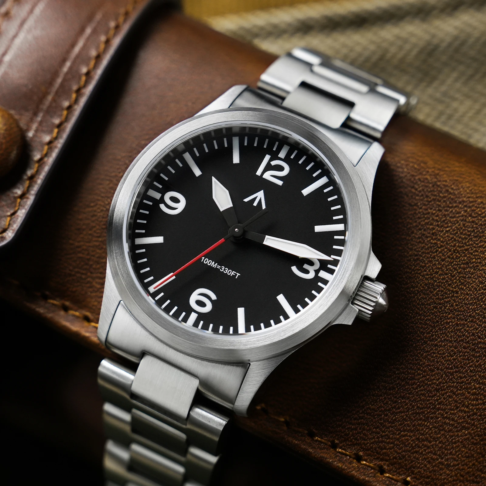 MILITADO ML18 36mm PVD Watch VH31 Sweep Second Quartz Movement 316L Steel Sapphire BGW9 Lume 100M Waterproof Men's Wristwatch