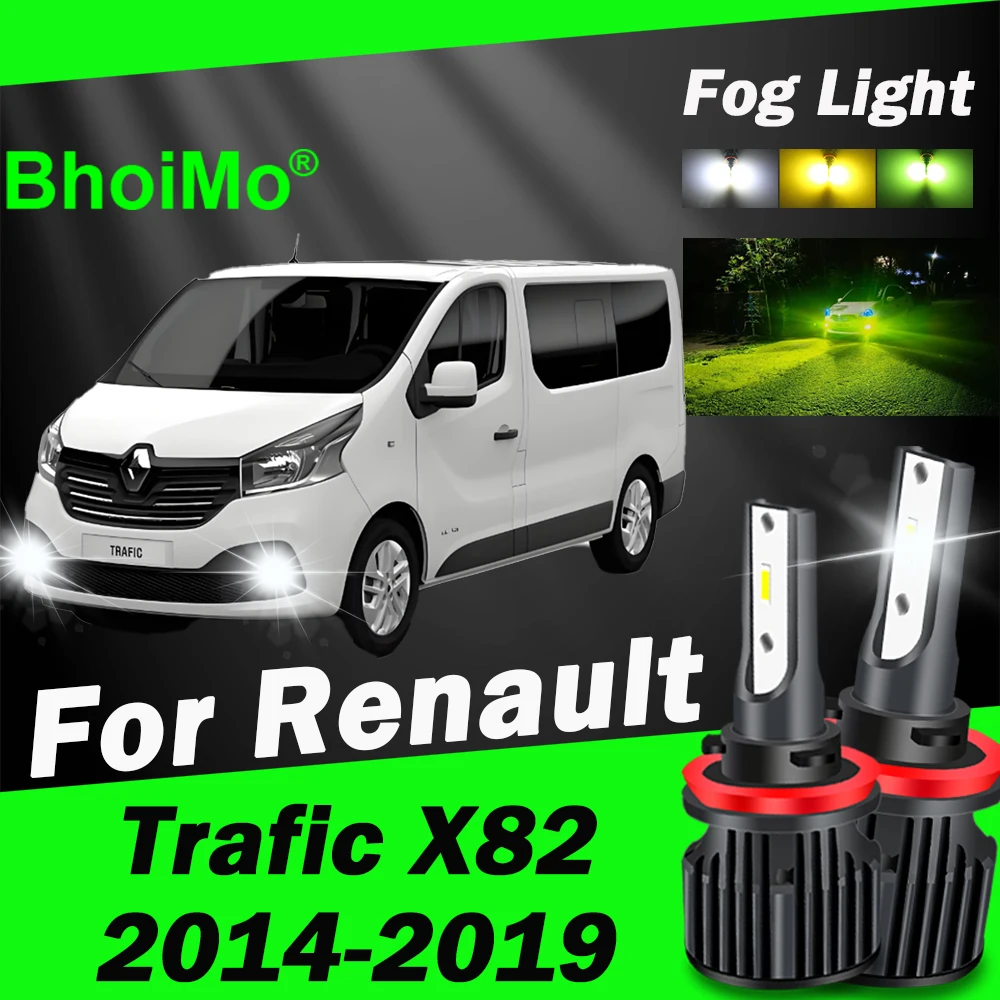 

BhoiMo For Renault Trafic X82 2014 - 2019 Front Fog Light Bulb 2015 2016 2017 2018 Led Lamps