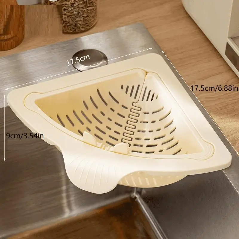 Magnetic Corner Sink Drainer Basket Kitchen Storage Rack Sink Drain Strainer for Trash Food Waste Leftovers