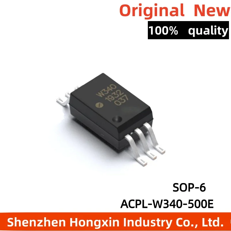 

10 pieces ACPL-W340-500E ACPL-W340 W340 SOP-6 SMT IGBT gate driver optocoupler chip