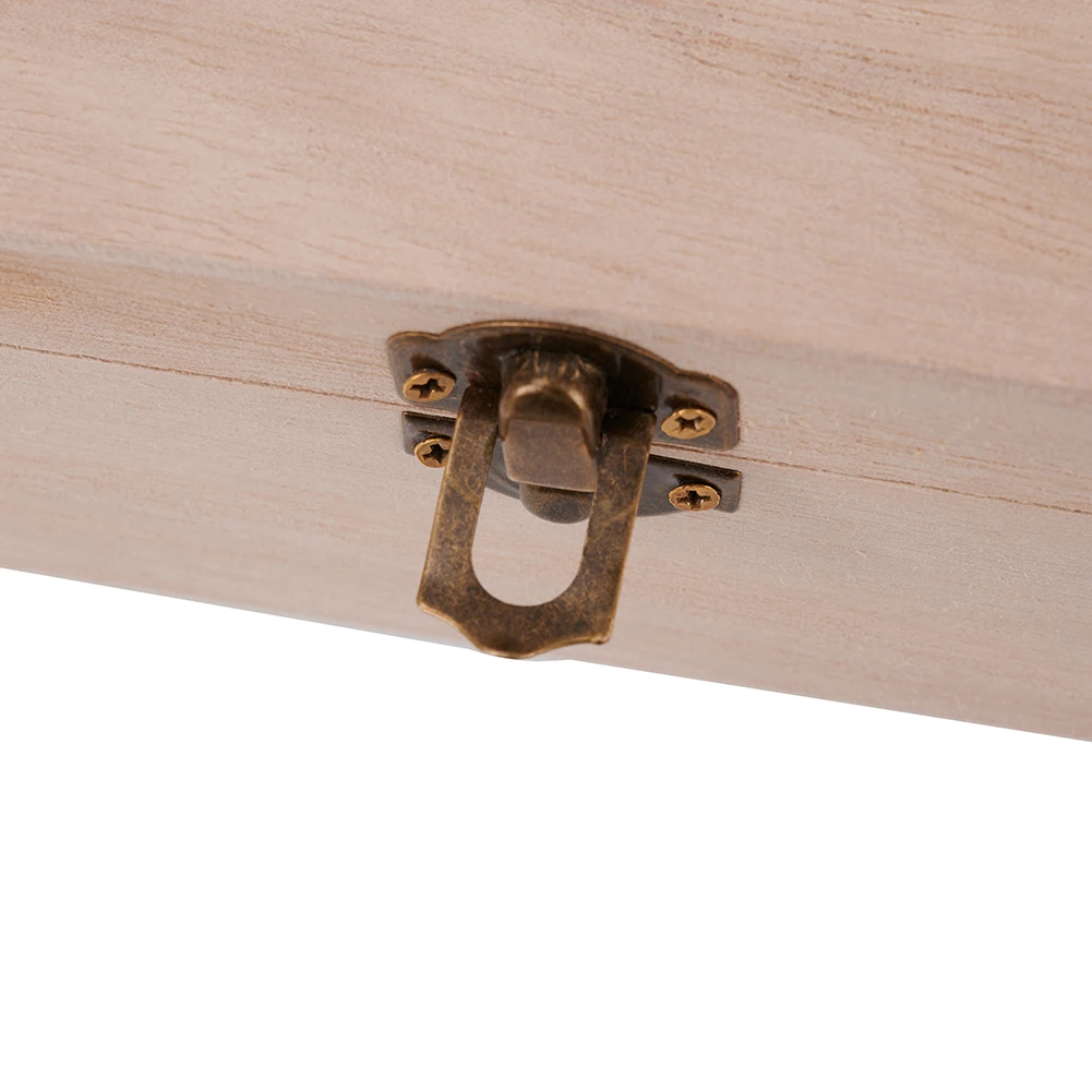 1PC Holzkisten mit Deckel, quadratisch, aufklappbar, Schmuck, Basteln, Aufbewahrungsbox für Heimdekoration, DIY, handgefertigt, Muttertag – Detail 14