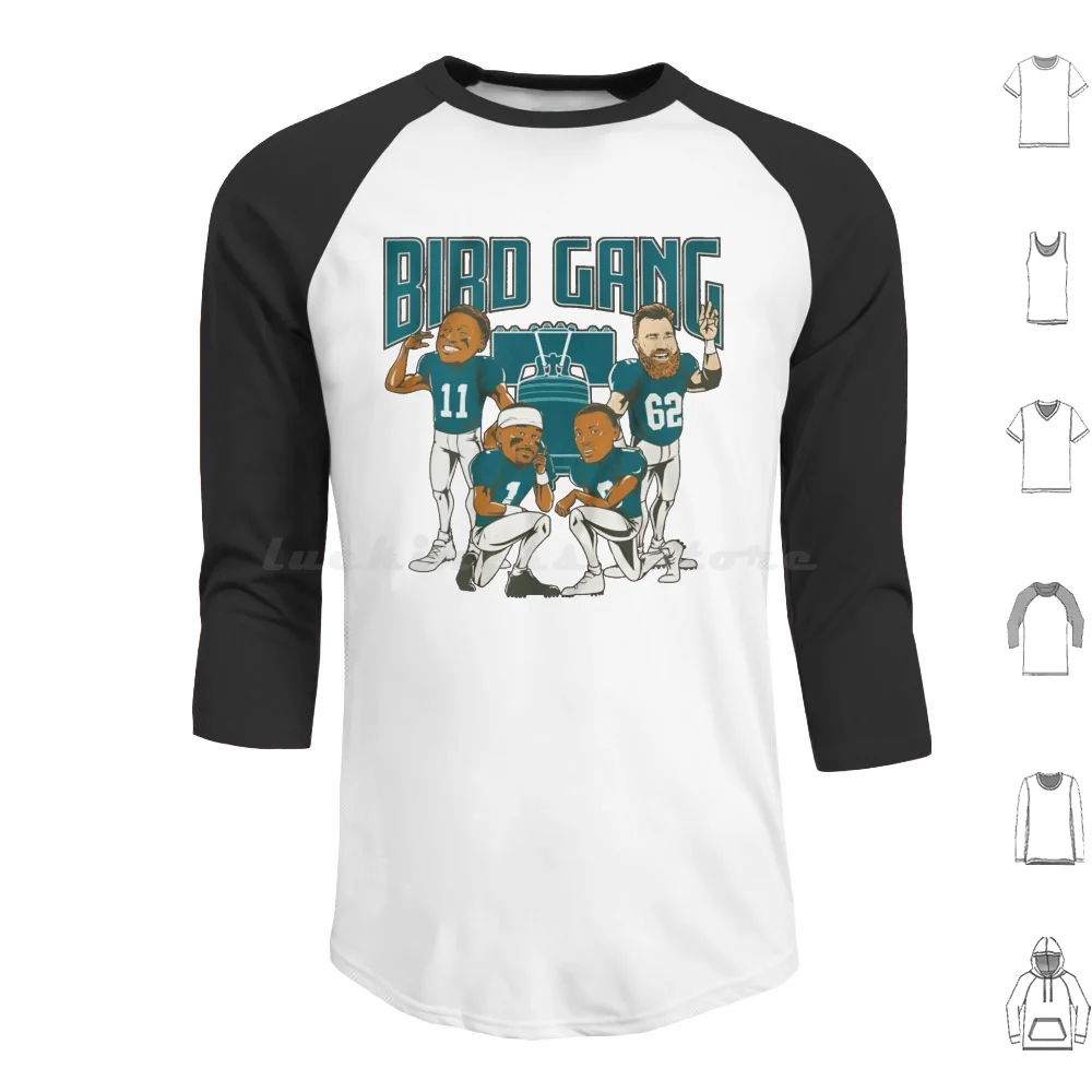 Bird Gang Philadelphia 2023 Hoodies Long Sleeve Football American Football Philadelphia Philadelphia 2023 Fly Fly Go