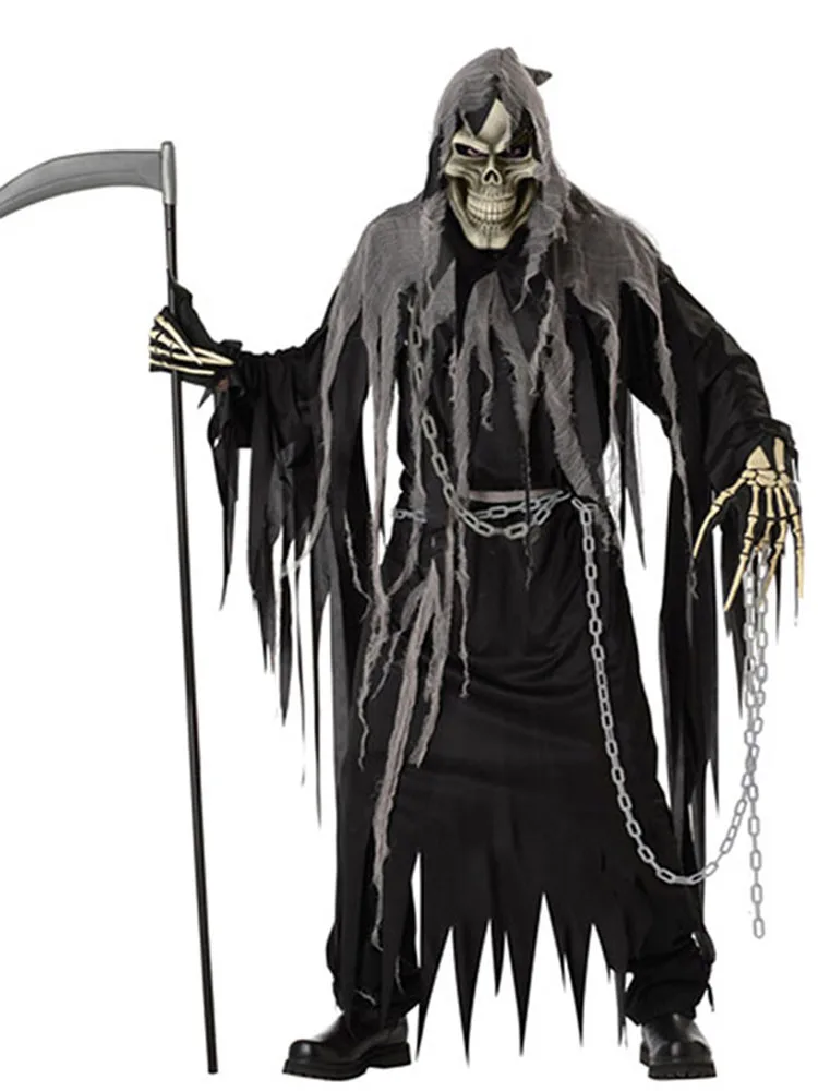 

Хэллоуин костюм зомби террор k жнец косплей костюм сценический наряд полиэстер материал забавный пар Dr