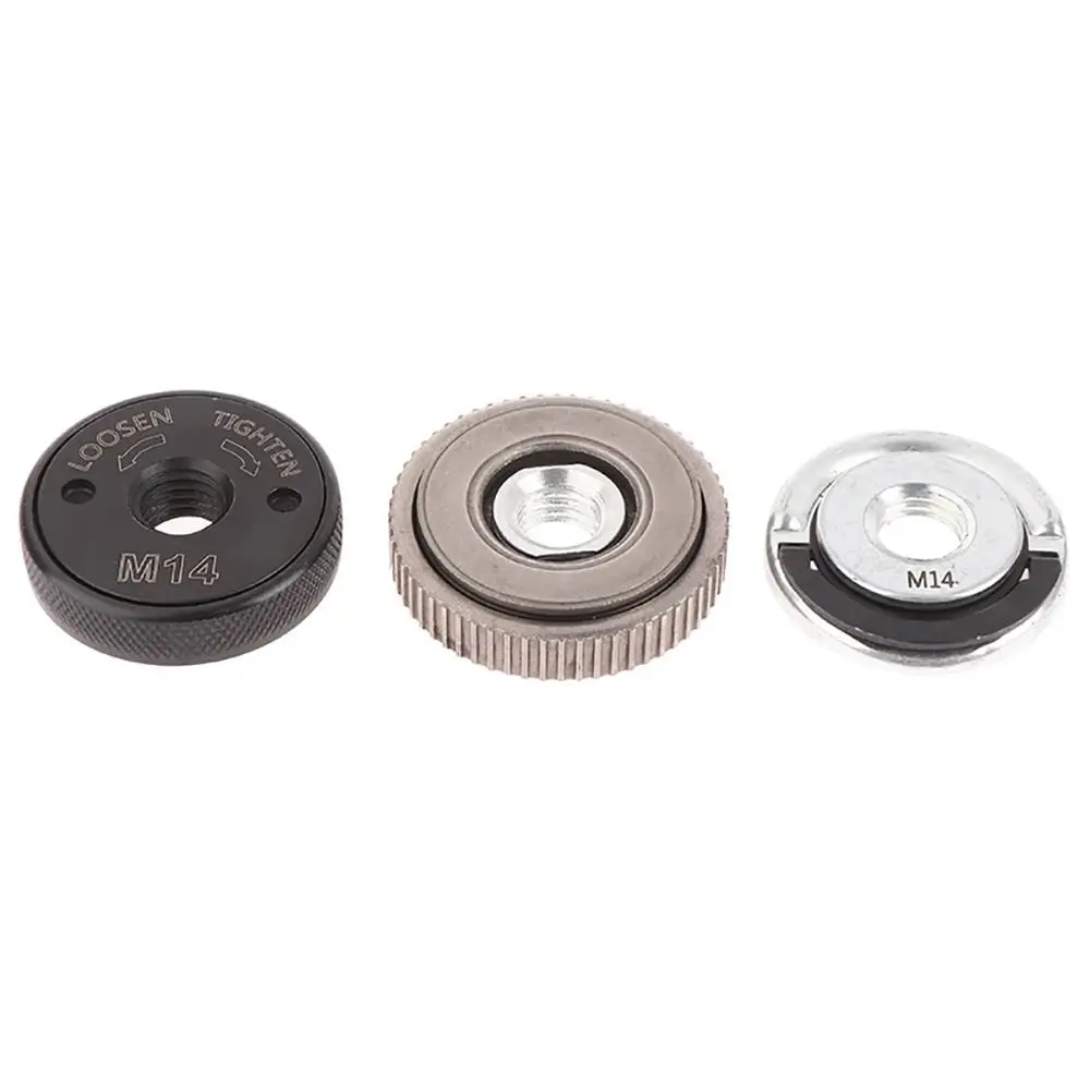1Pcs M14 Thread Angle Grinder Flange Nut Inner Outer Power Chuck Top Self-locking Pressure Plate Quick Release Alloy