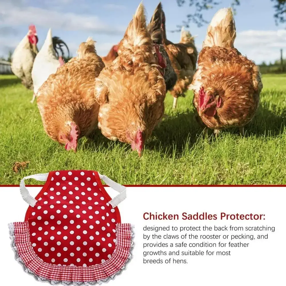 Cute Hen Saddle Apron Funny Sleeveless Polyester Cloth Cleaning Pinafore Elastic Waterproof Poultry Protector