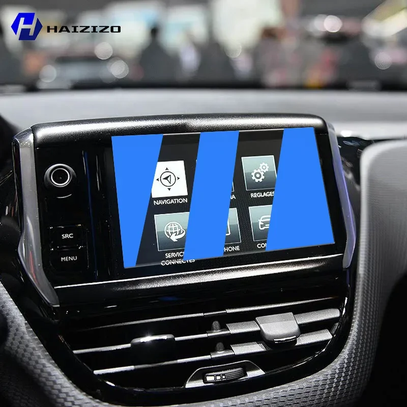 لبيجو 208 2014-2018 الزجاج المقسى سيارة الملاحة واقي للشاشة فيلم لوحة القيادة رصد شاشة طبقة رقيقة واقية تجديد #2