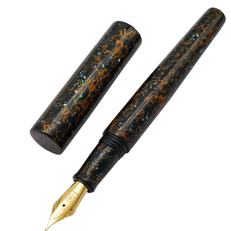 

New-Wancher Ebony Hand-Lacquered Fountain Pen JOWO Imported From Germany EF F M 0.38 0.5 0.7mm Nib Calligraphy Pen Stationery