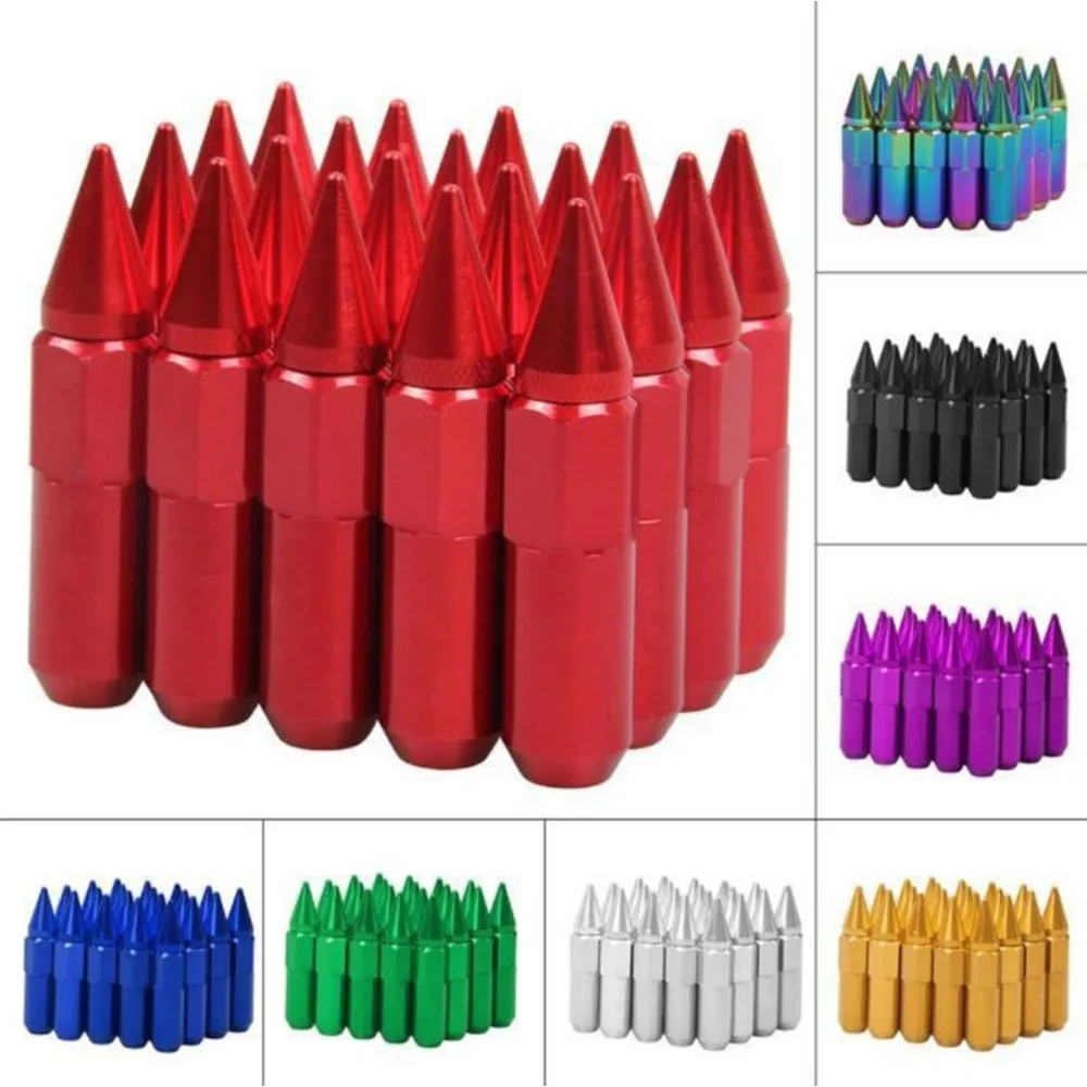 Car Modification Wheel Hub Nut Bullet Personalized Wheel Hub Nut Pointed Cap Nut Wheel Hub Resistant Utility Screw Easy Install