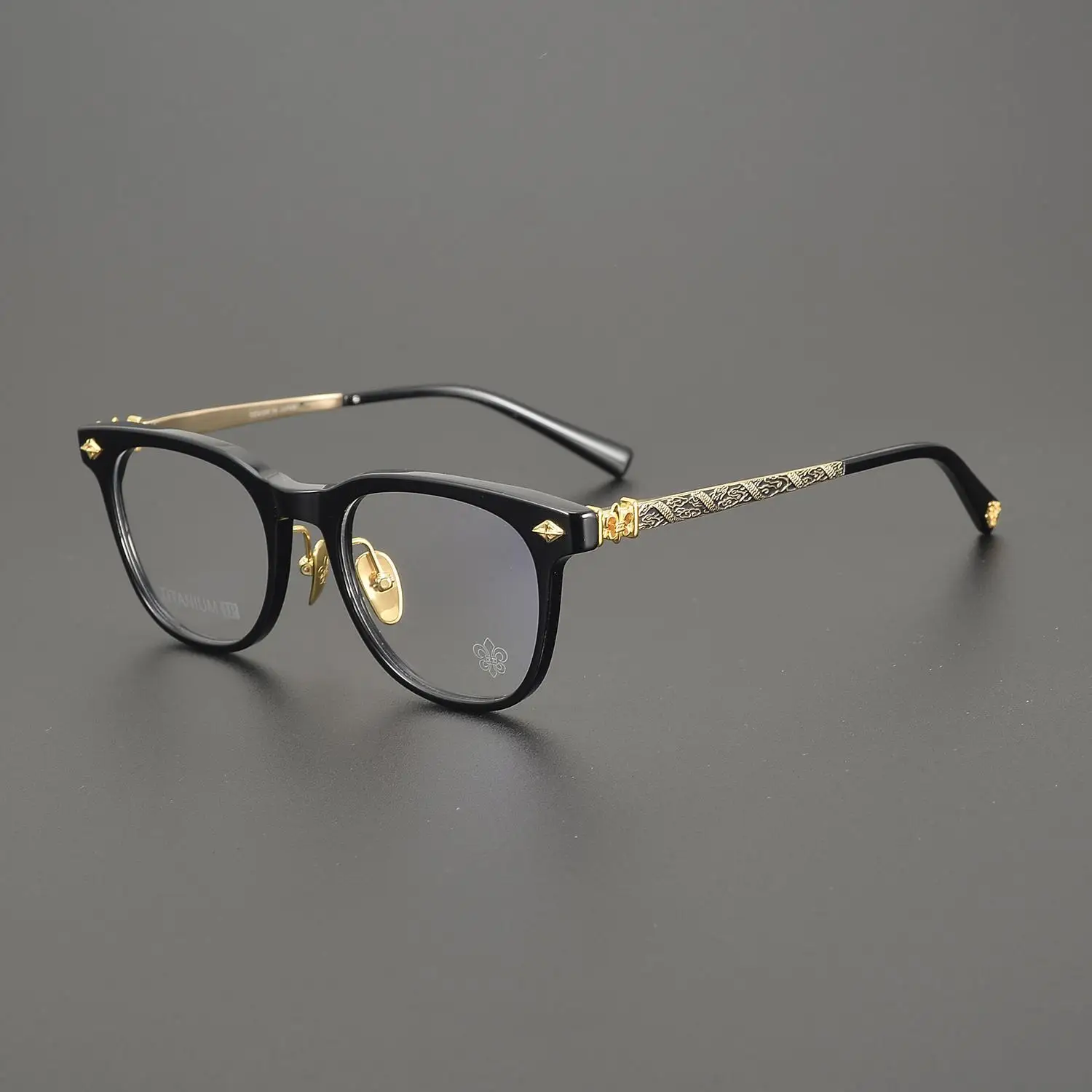 2024 Black Classic Men Myopia Glasses Frame Titanium Acetate Dragon Full Frame Luxury Designer Women Prescription Glasses