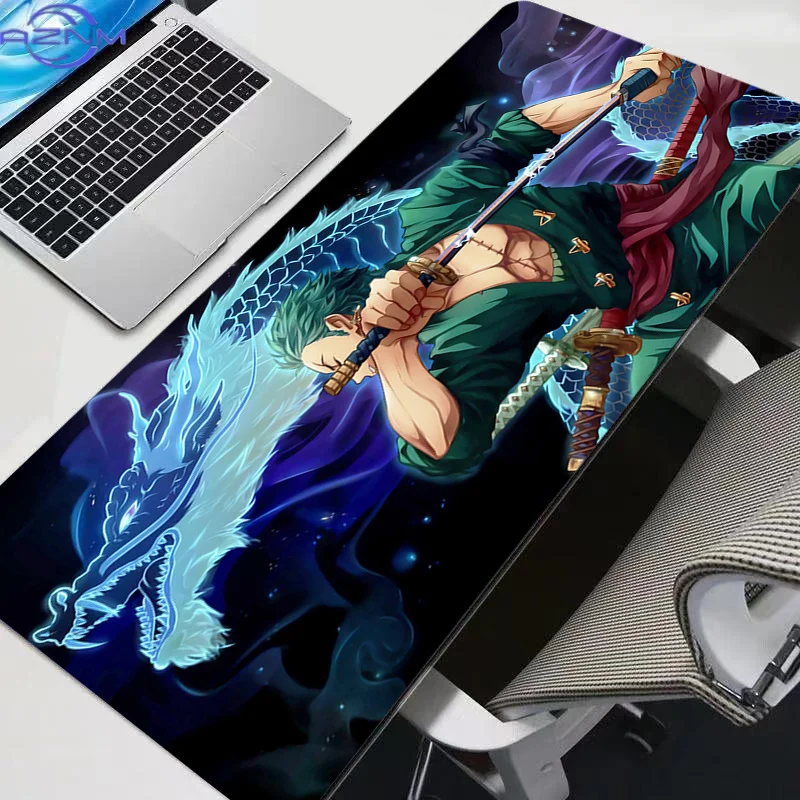 New Mouse Pads Big Computer One Piece Roronoa Zoro Laptop Anime Keyboard Mouse Mat Mousepad Keyboards Gamers Decoracion Desk Mat