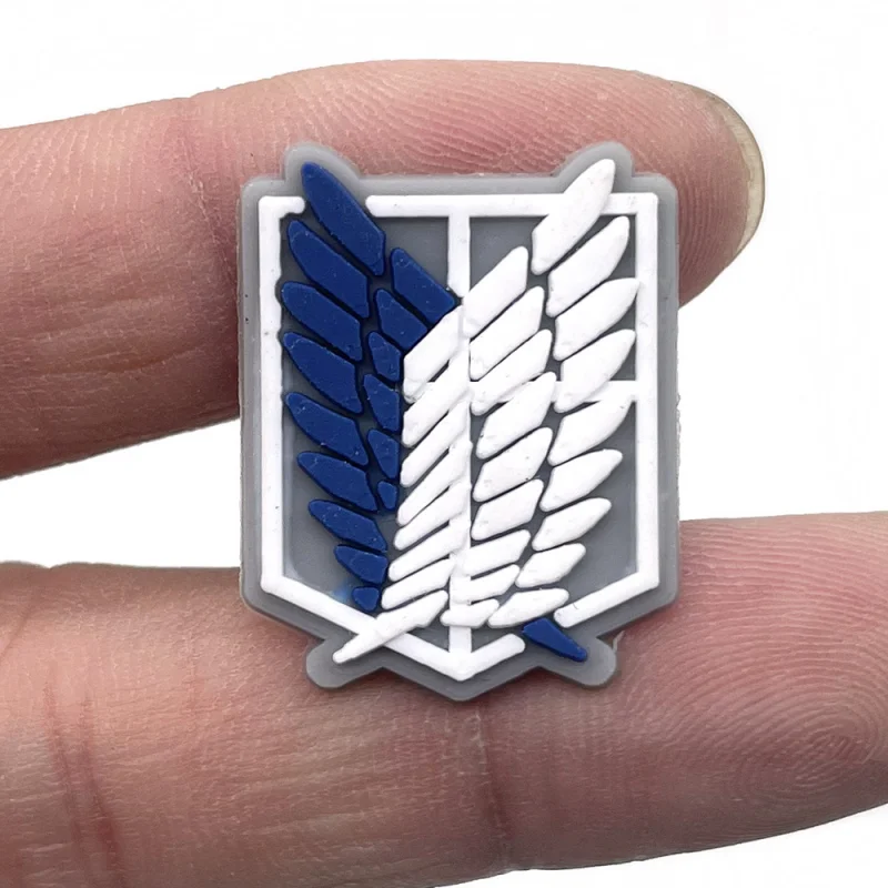 21Pcs Attack On Titan Shoe Charms for Clogs Bubble Slides Sandals Pvc Shoe Decorations Buckle Accessoris for Kids