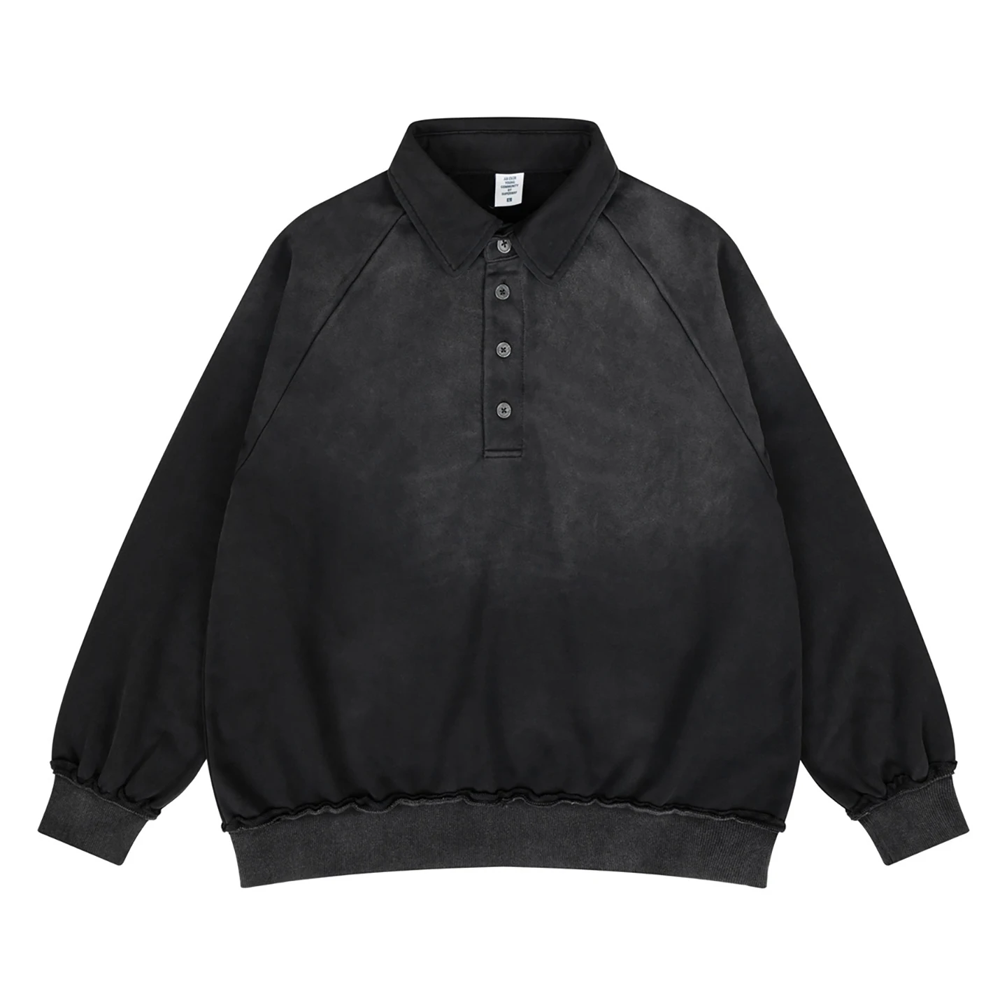 

Мужская толстовка свободного покроя в стиле ретро American adient Color Ne Long Sve, удобный повседневный однотонный топ