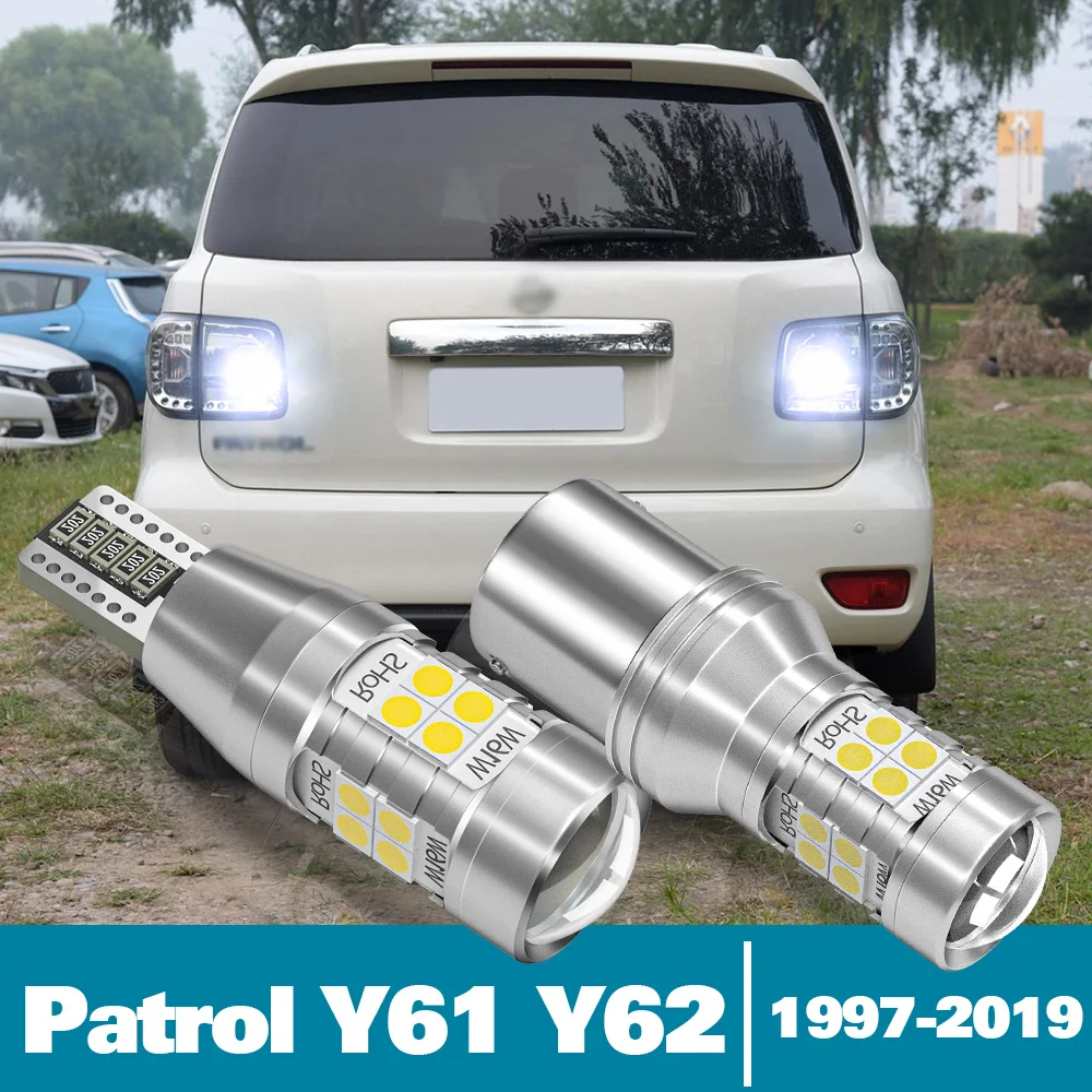 2pcs LED Reverse Light For Nissan Patrol Y61 Y62 Accessories 1997-2019 2012 2013 2014 2015 2016 2017 2018 Backup Back up Lamp