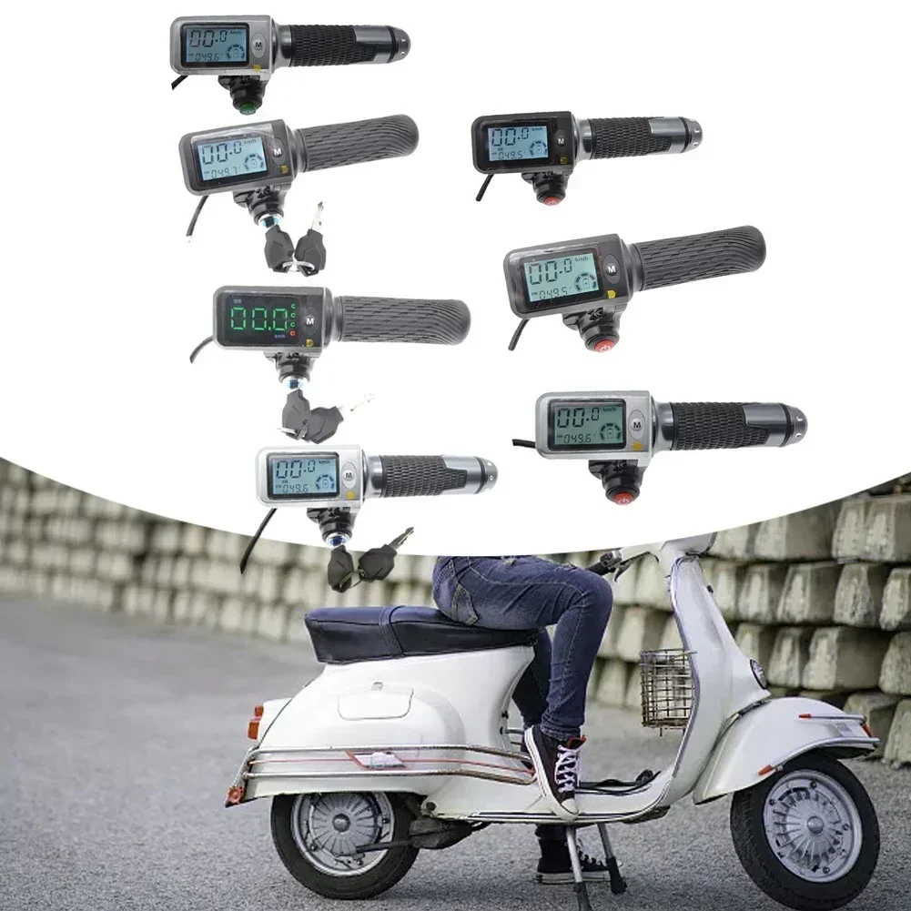 

Cyling Ebike Дроссельная заслонка с дисплеем и дисплеем Велосипедный руль ABS + резиновый электронный велосипед с 7/8 дюймов 22 мм