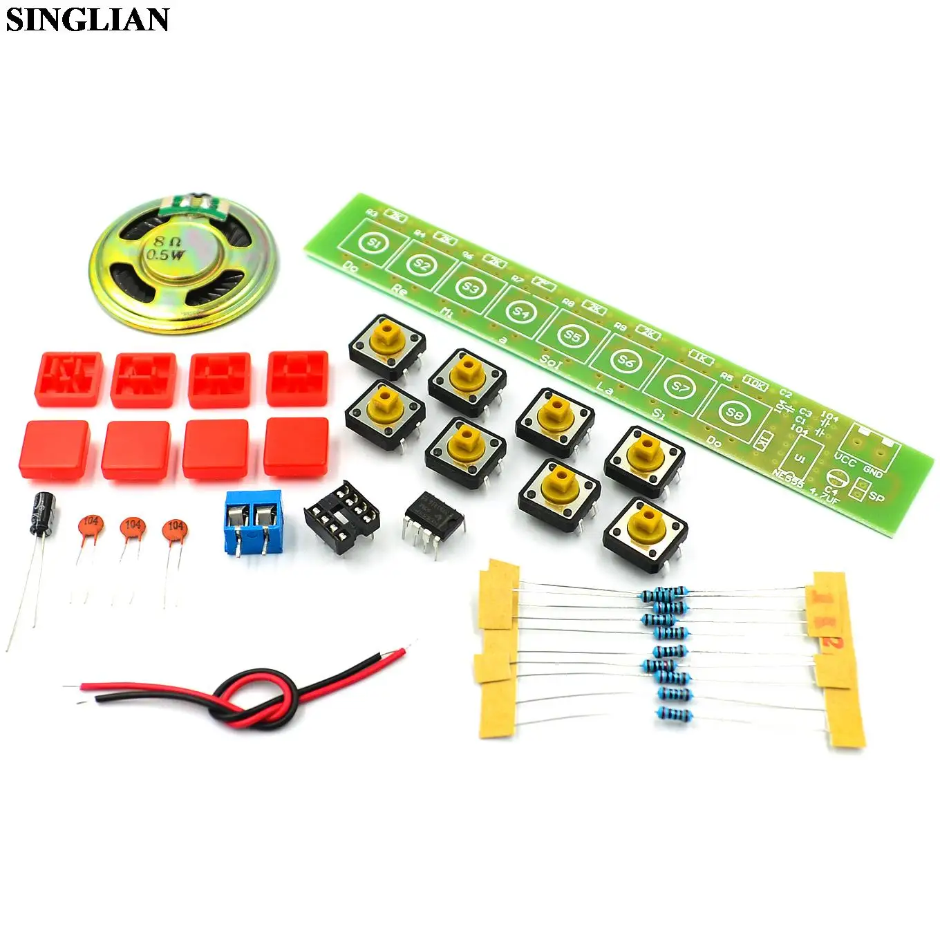 NE555 Component Electronics Electric Piano Organ Module DIY Kit Learn Electronic Principles Children's Lab