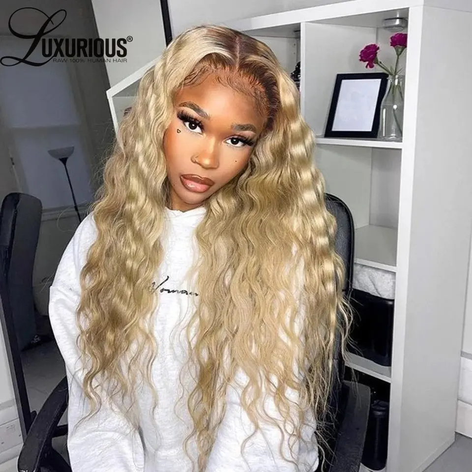 Melodie 613 HD Lace Wig 13x6 Human Hair 13X4 Frontal Blonde Colored Body Wave Glueless Water Wave 150 Density 18 40 Inch Wigs