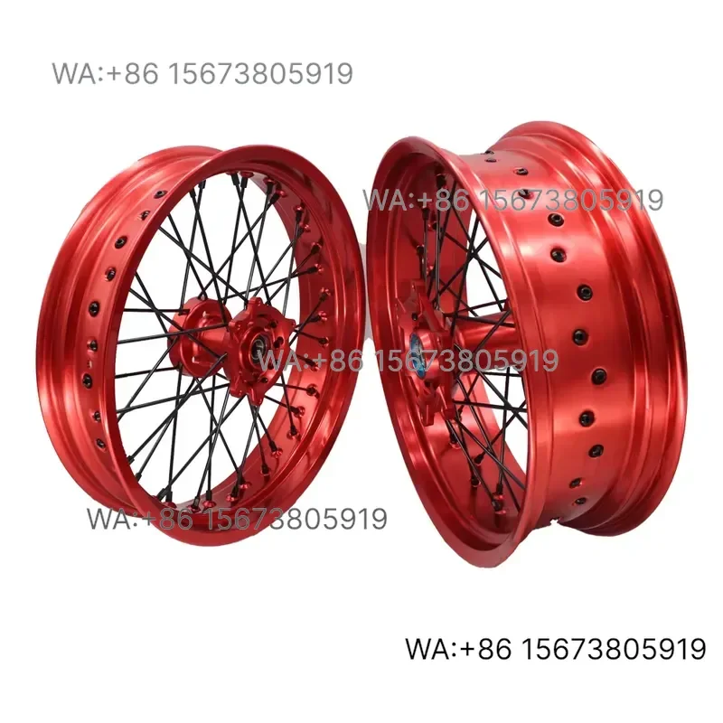 For Wmwmnu Factory Price Aluminum Alloy 17 Inch Red Rim Hub CRF 450 Motorcycle Wheels Motorcycle