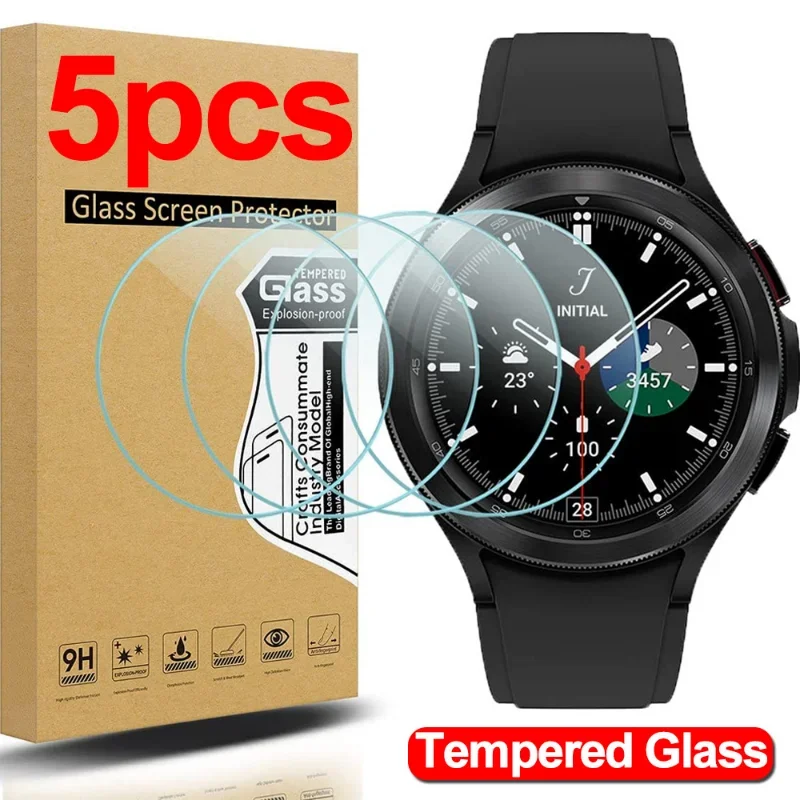 9H Tempered Glass for Samsung Galaxy Watch 4 5 Pro 40/44mm Classic 42/46mm Watch 3 41/45mm Anti Scrach Film HD Screen Protectors