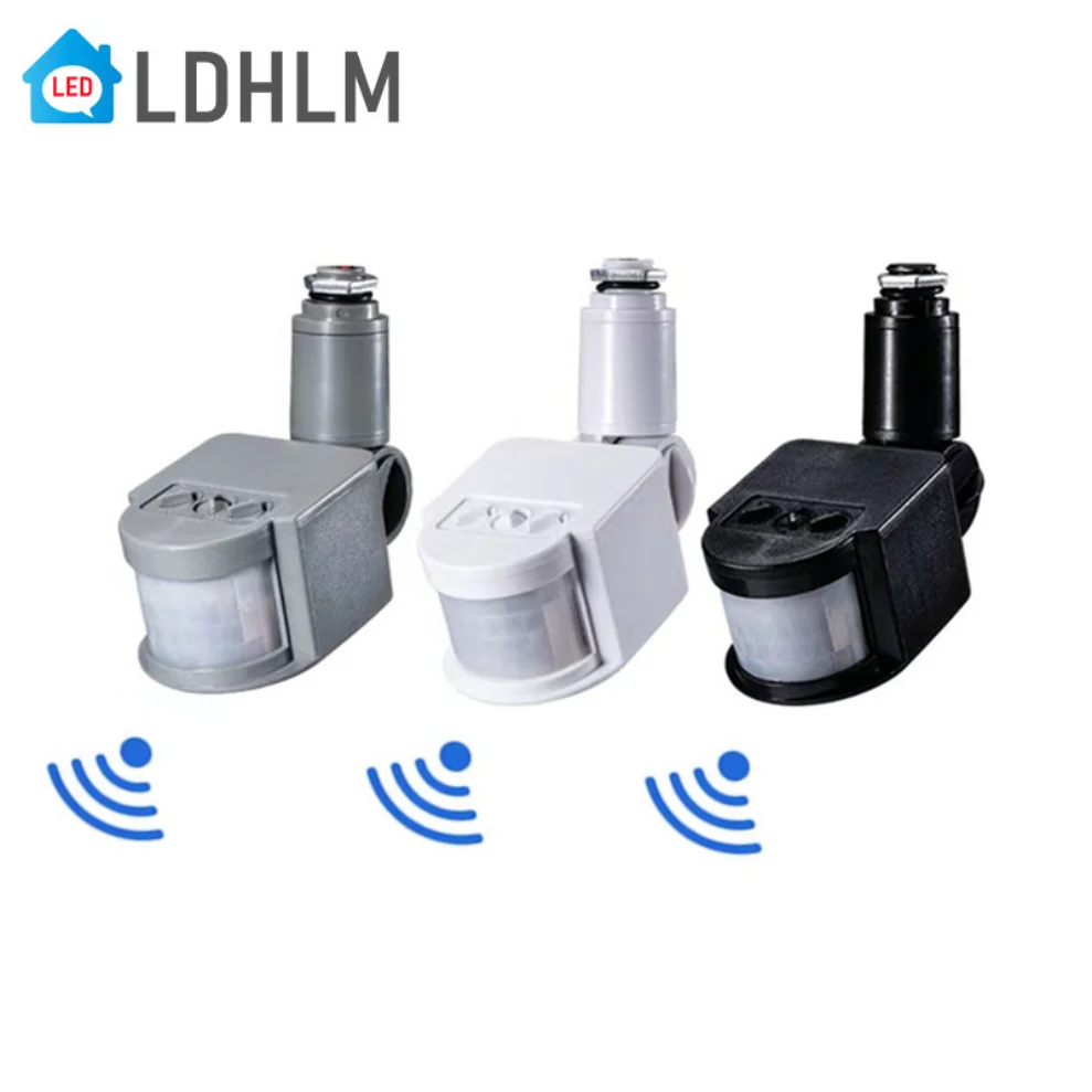 Ldhlm-自動赤外線モーション検出器,220V,110V,LEDモーションセンサー,壁取り付けタイマー,屋外照明,12ボルト