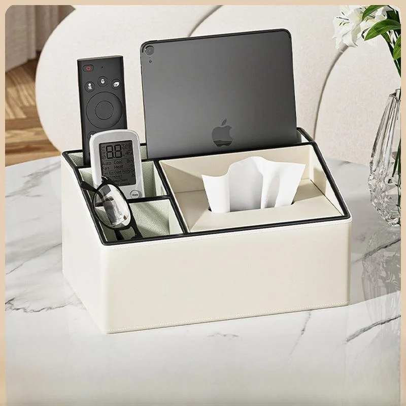 

Tissue Box Organizer for Living Room And Office Remote Control Storage Drawer Multi-Functional Desktop Organizer