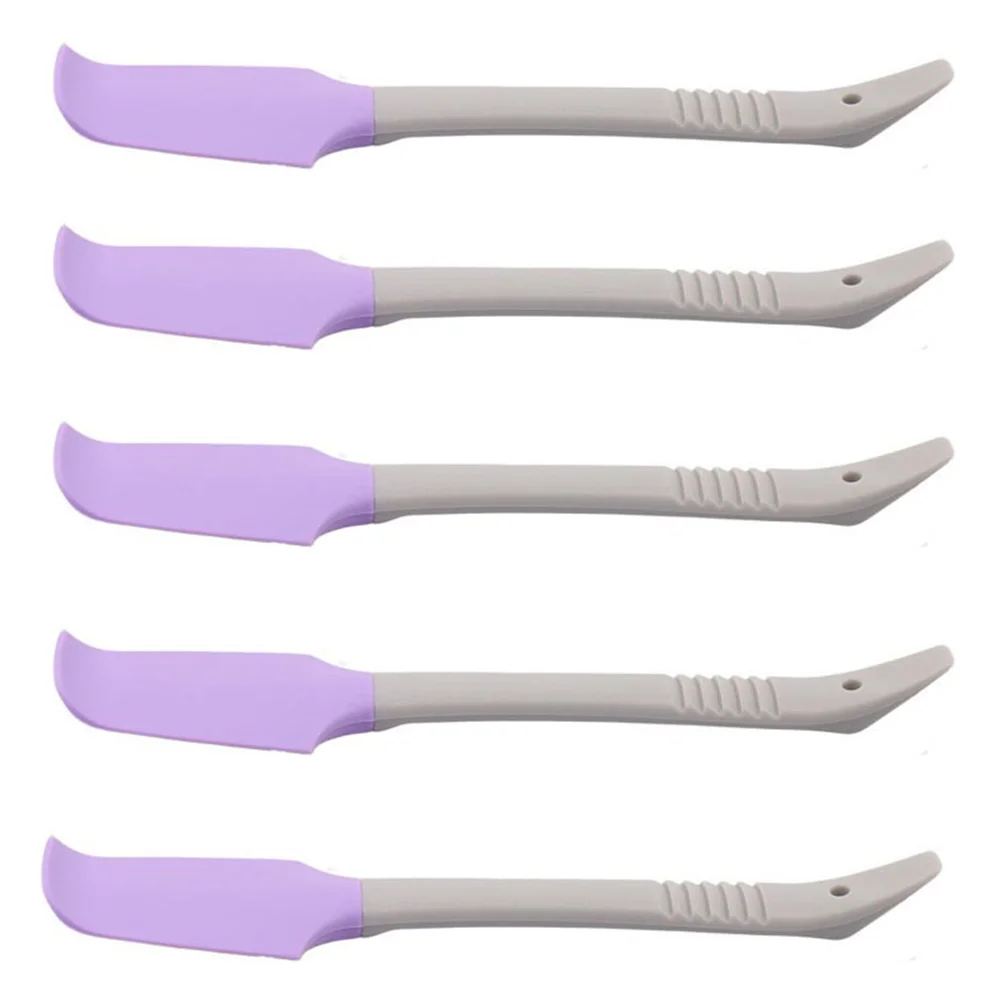 5 Pcs Skin Care Tools Apply Wax Spatula Beauty Supplies Makeup Brush Silicone Scraper Purple Hand Mask