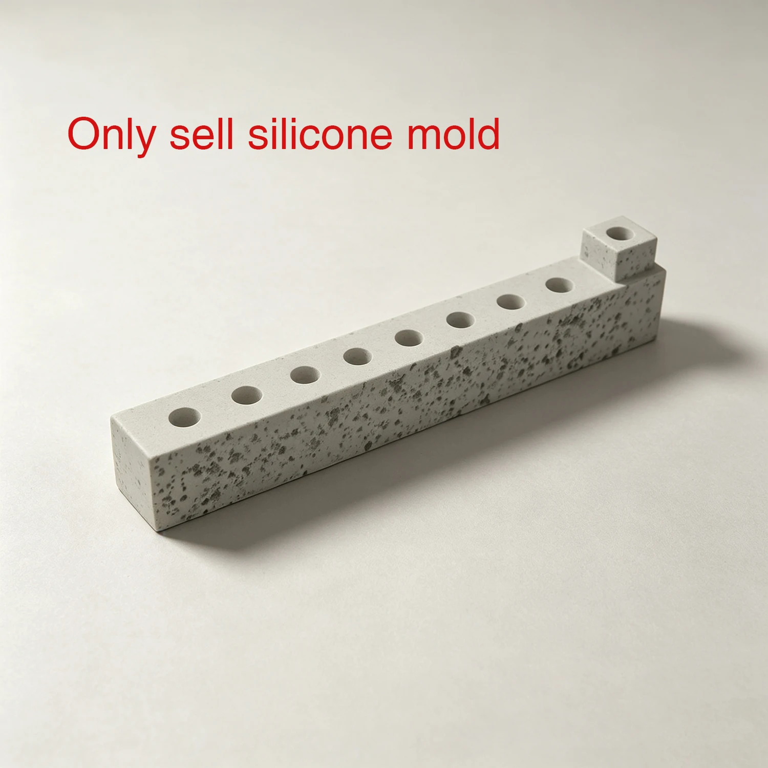 Silicone Mold For 9‑Hole Hanukkah Menorah Candle Holder DIY Cement Plaster Chanukah Oil Lamp Stand Mould