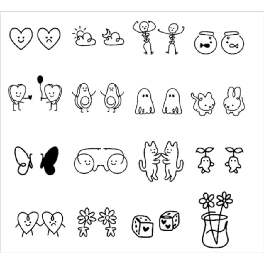 

Temporary Tattoos, mi-Permanent Tattoo, 6 design/ t P Ea - Lasts -2 Weeks, c mini va Simple tattoo, x in