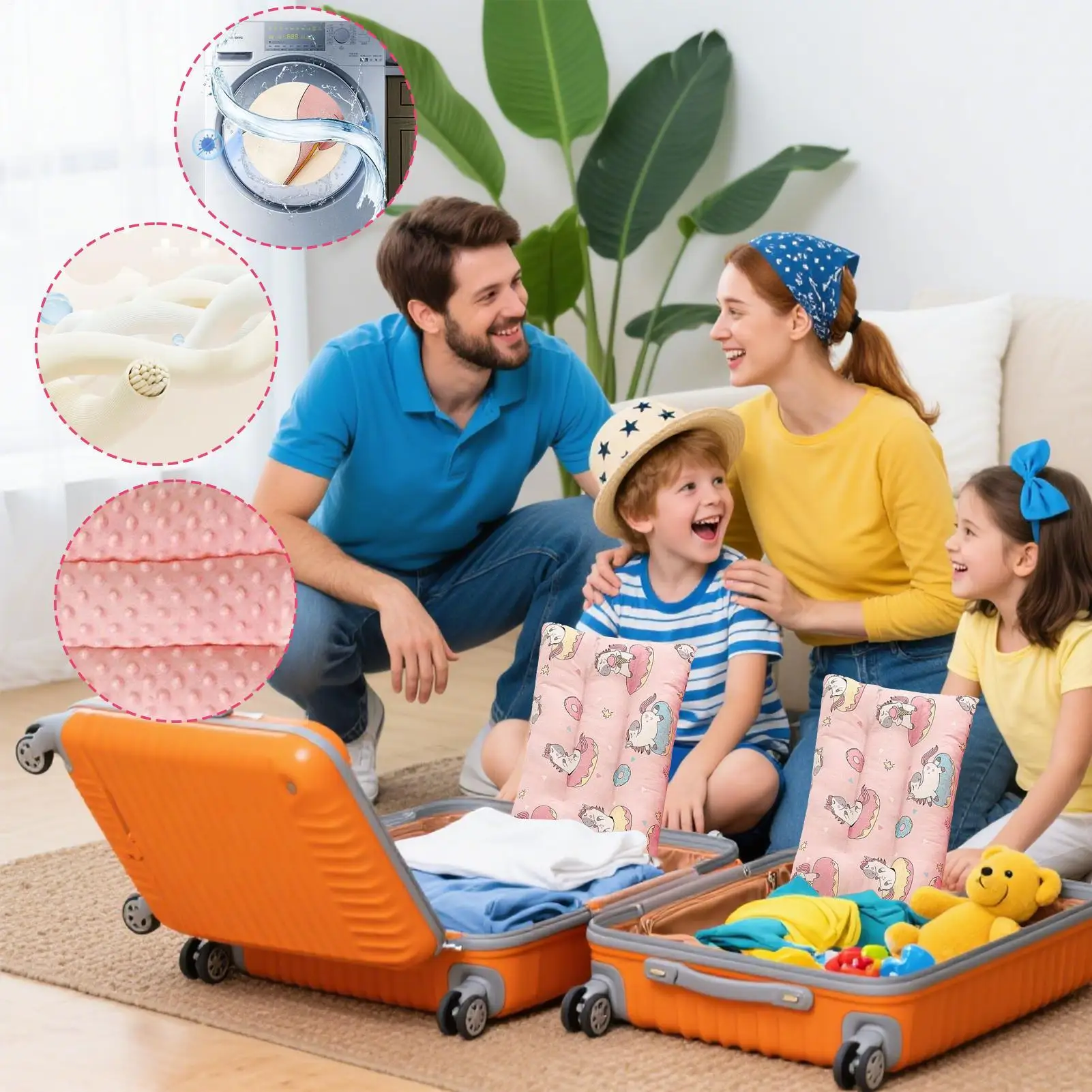 وسائد أطفال لوسادة نوم للأطفال الصغار بنمط كرتوني، وسادة لطيفة مزخرفة ناعمة قابلة للغسل لأريكة أرضية الكرسي #4