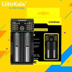 1-5PCS LiitoKala Lii-202 18650 Charger 1.2V/3.7V/3.2V/3.85V 21700 20700 2665014500 16340 NiMH li-ion battery Smart charger