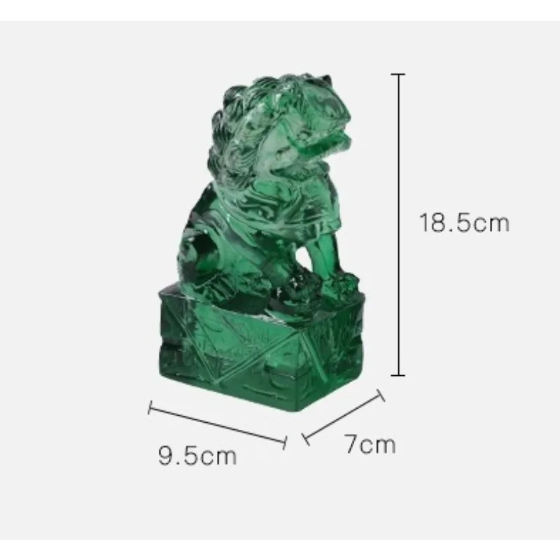 New Chinese Style Living Room Lion Sculpture Study Table Top Decoration Bedroom Resin Art Corridor Home Decoration Ornament