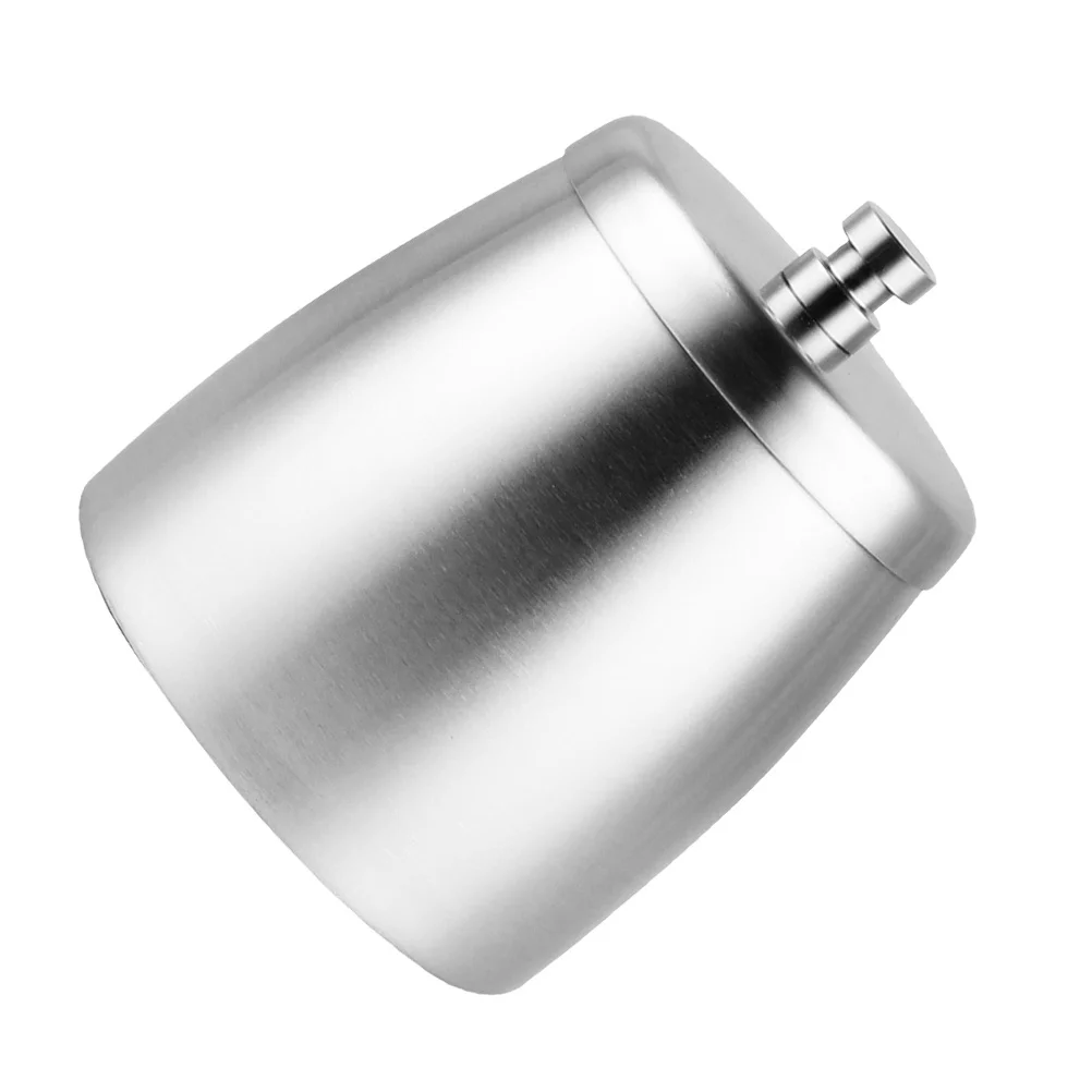 

Ashtray with Lid Stainless Steel Ash Tray Home Decor Smoke Gift Windproof Portable Silver Container Table Top