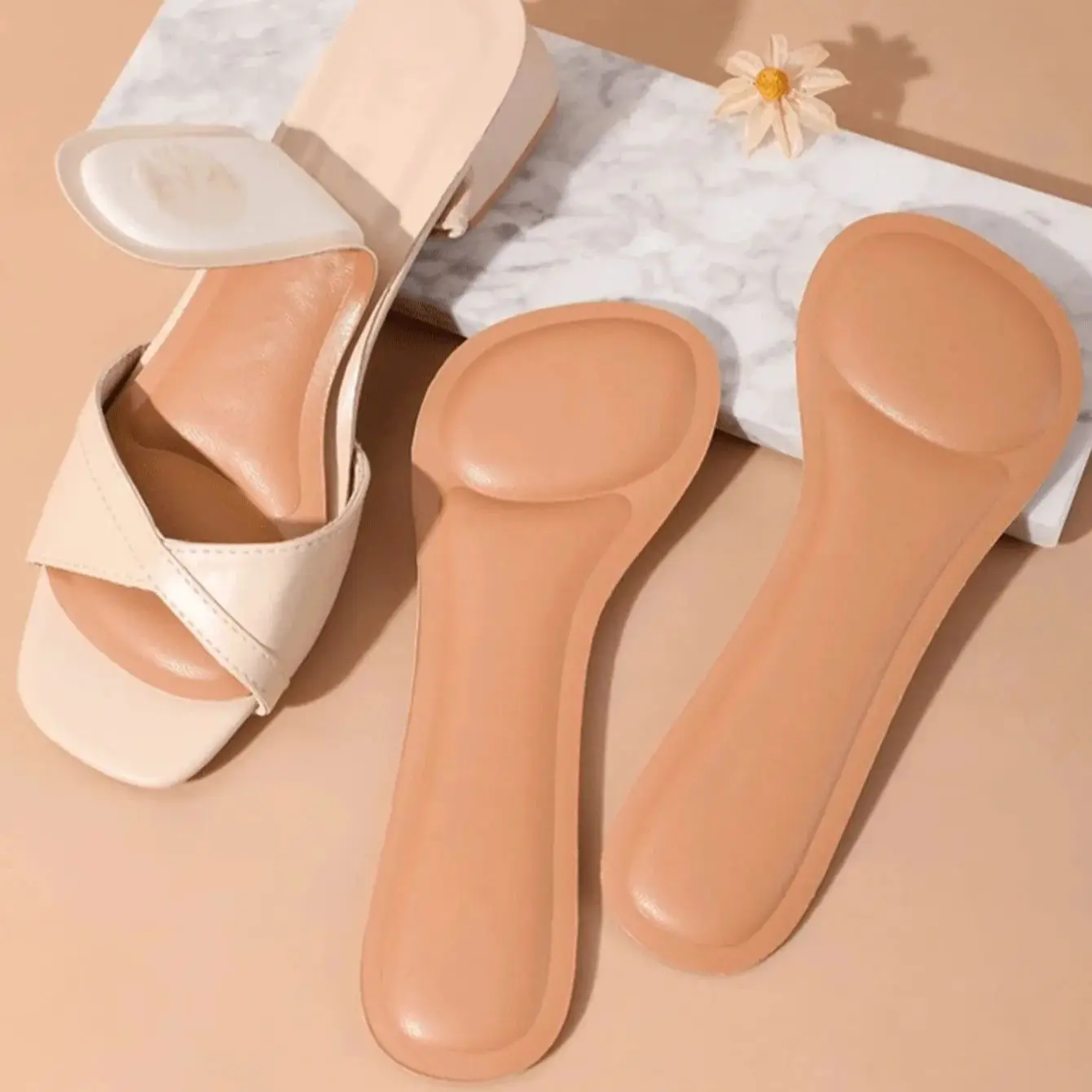 1 Paar selbstklebende, atmungsaktive, rutschfeste High-Heel-Kissenpolster für Damen, Sandalen mit weichem Boden, Absätze für Damen