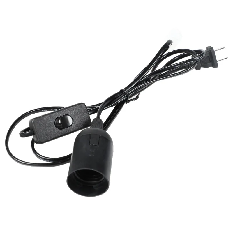EU Plug1.8m 3m 5m Power Cord Cables E27 Lamp Base Holder With Switch Wire For Crawling pet Brooder Heating Spiral Light Socket