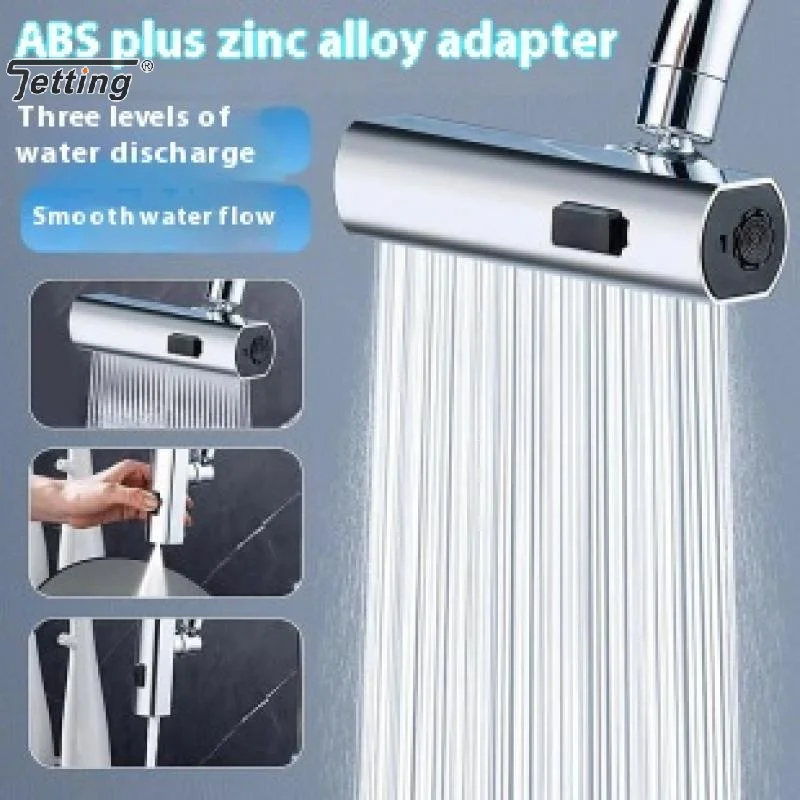 Kitchen Waterfall Three-mode Universal Swivel Extension Faucet Splash-proof Nozzle Sink Multi-function