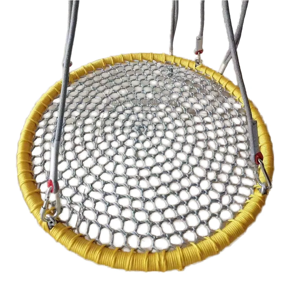 

Уличные круглые качели-гнездо прямо с завода, легко устанавливаемые, в форме летающей тарелки, с регулируемыми веревками для сада или дома