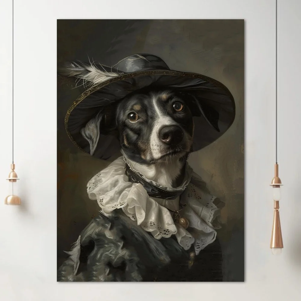 

Цифровая картина маслом собаки джентльмена, украшение стены, идеальный подарок для любителей животных.
