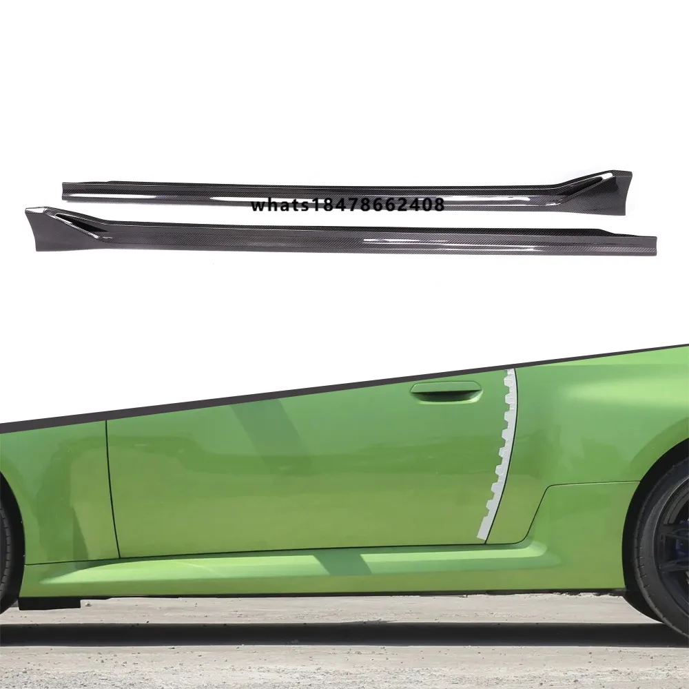 V Style Dry Carbon Fiber Short Side Skirts Performance Body Kit Upgrade for M2 G87 2022+