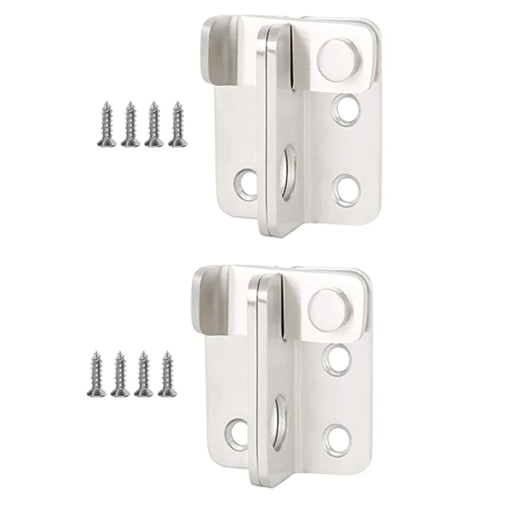 

2 set Barn Latch Set Stainless Steel Sliding Lock Barn Door Bar Latch Gate Safety Durable Door Accessories Hardware