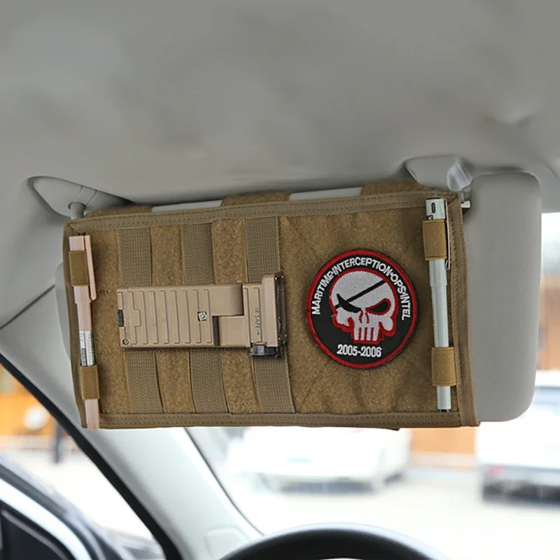 Organizador MOLLE para panel visera táctica coche multibolsillo - imagen 5