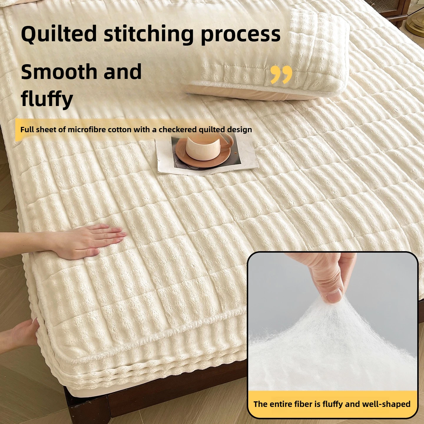 Class A Soft Plush Mattress Cover Autumn Winter Warm Milk Velvet Fitted Sheet and Pillowcase Set Solid Color Thickened Bed Sheet