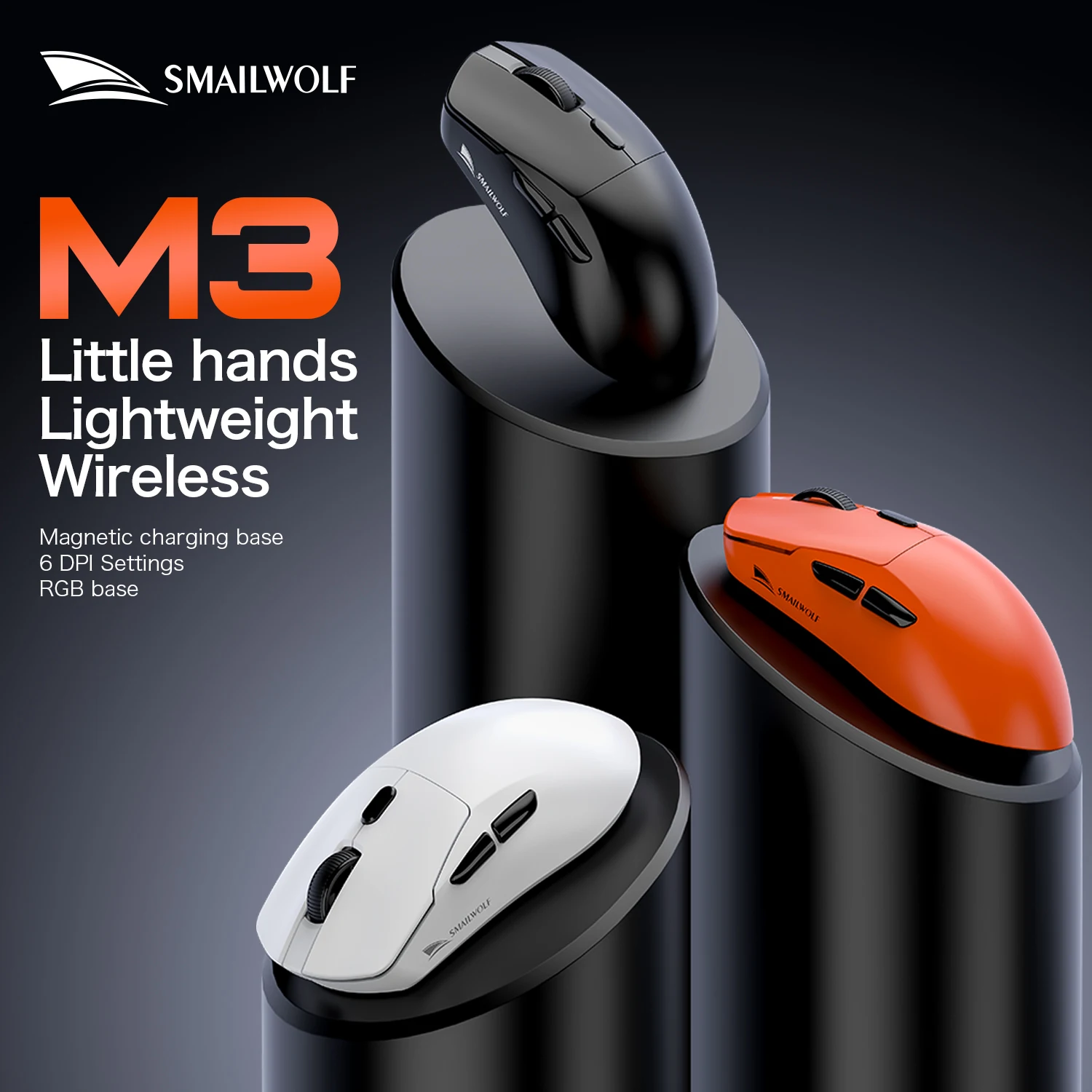 SMAILWOLF M3 PAW3311 Bluetooth wireless three-mode e-sports mouse laptop game home office small hand shooting