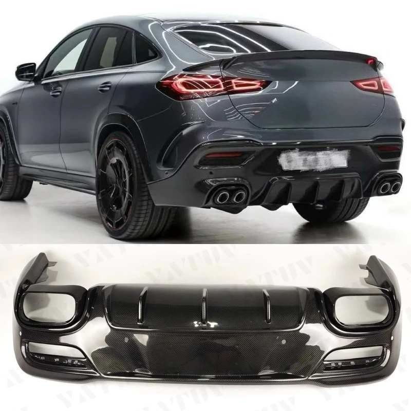 Carbon Fiber B-Style Rear Bumper Diffuser for Mercedes-Benz GLE Coupe SUV (2015-2019) Factory Direct