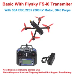 DIY F220 5inch 3-4S RC FPV Racing Drone Built-in OSD Betaflight with BLHeli-S 30A 4in1 ESC 2300KV Brushless Motor 2.1mm FPV Cam