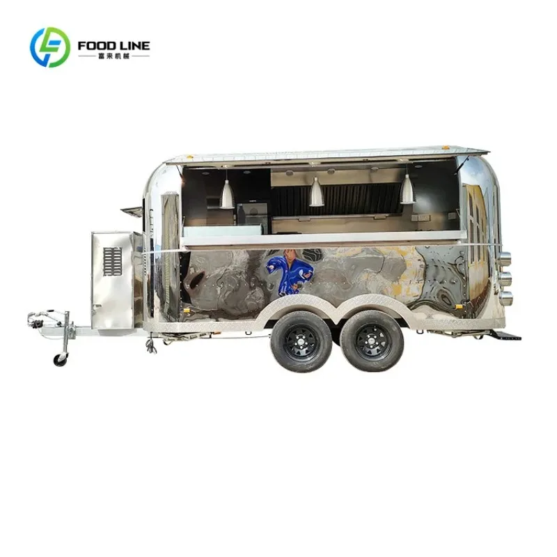 Food Truck Fully Equipped Concession Trailer Custom Snack Van Mobile Kitchen Pizza Oven Cart Street Food Catering Solutions