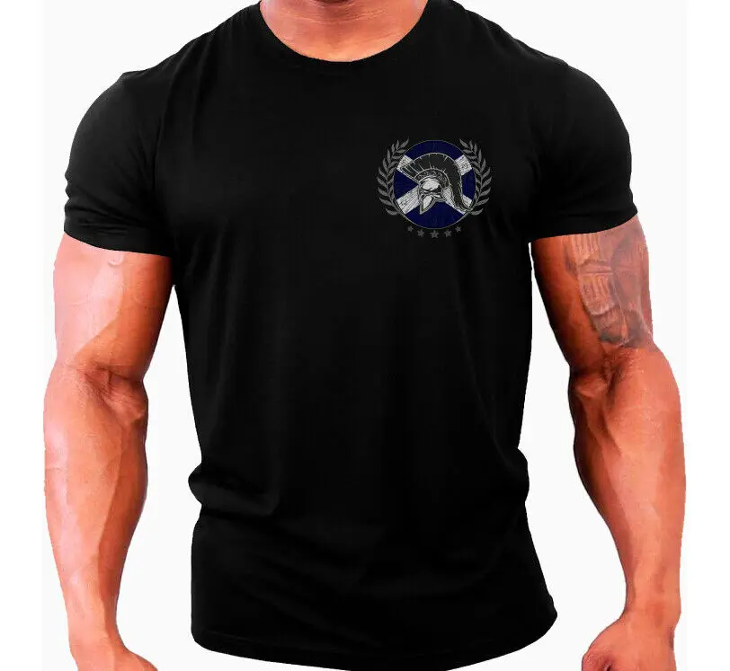 Roman Legion Sparta Gym Chest Print Fitness Muscular Training T-Shirt 100% Cotton O-Neck Summer Short Sleeve Casual Mens T-shirt