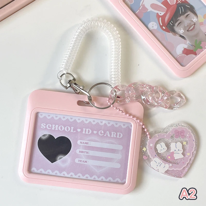 Transparent Acrylic Card Set Keychain Chasing Star 3 inch Small Card Bus Card Photocard Holder Keyring