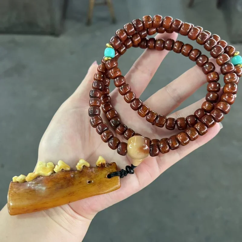 Yak Bracelet Bone 108 Buddha Beads Pendant Ethnic Style Jewelry