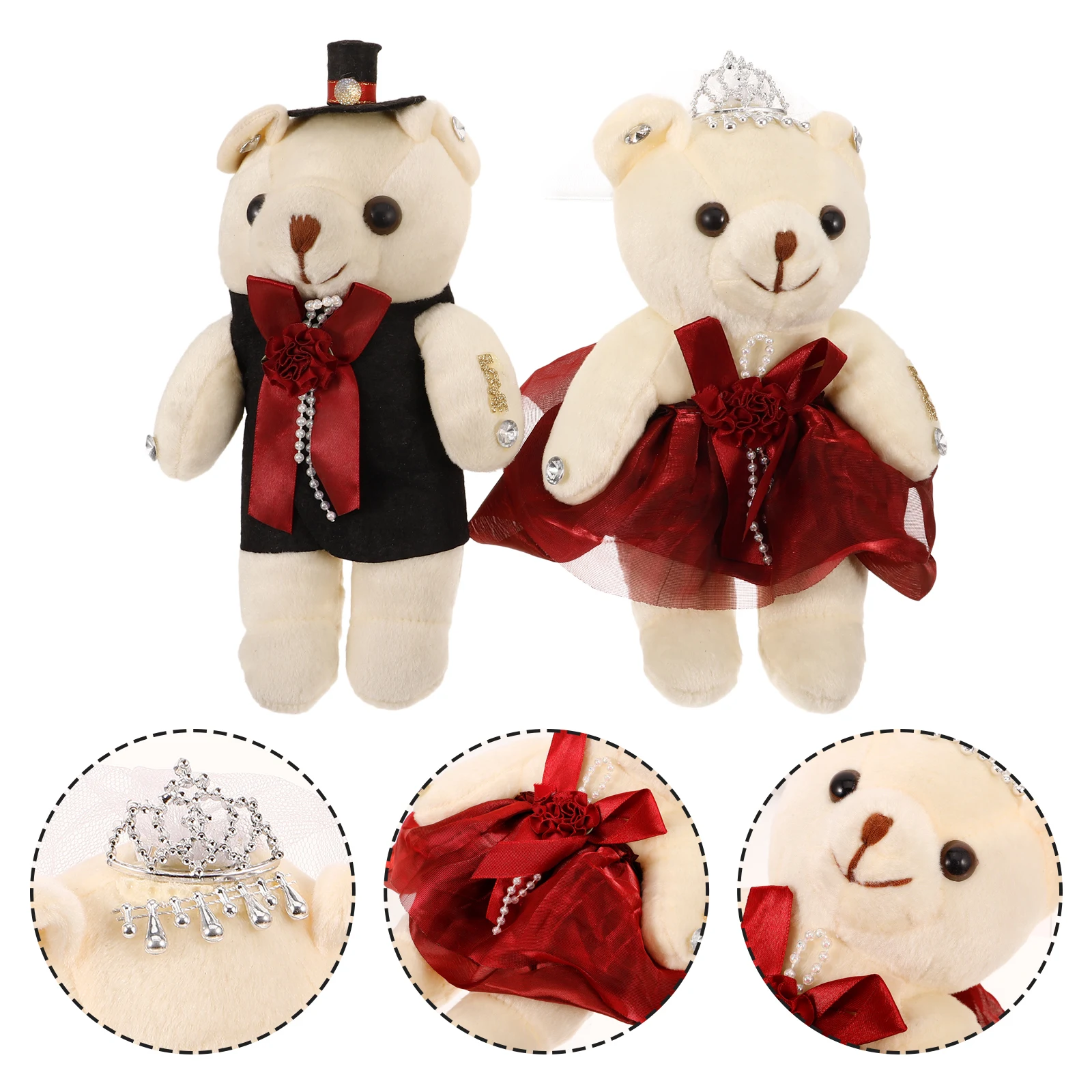 

Two-color Bear Decoration Ornament Gift Wrapping Valentines Day Wedding Shape Design Ornaments Bears Creative