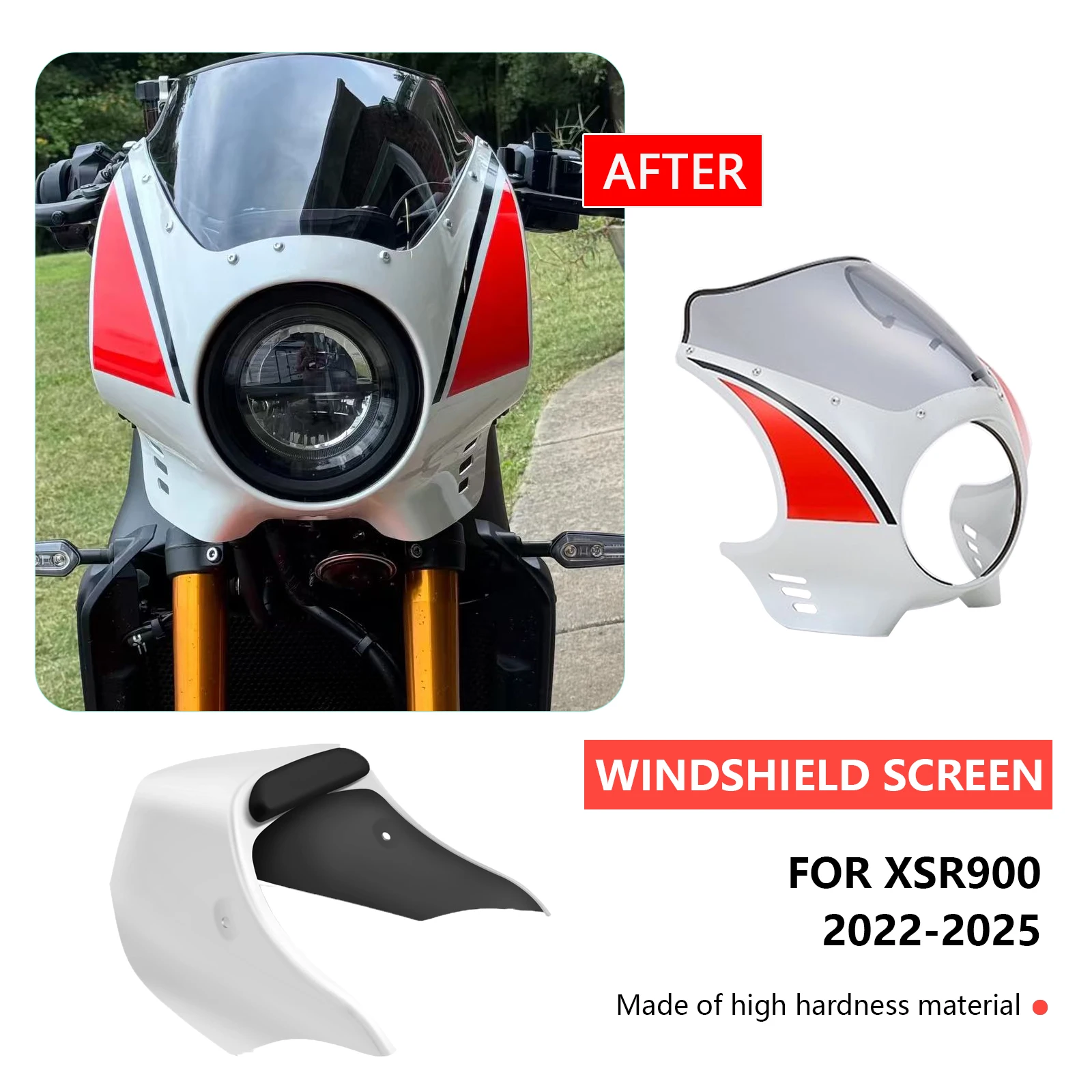 

Motorcycle Windscreen Windshield Front Head Windshield Fairing Headlight Cover For XSR 900 XSR900 2025 2024 2023 2022