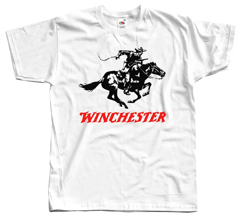 Winchester Rifle Men's NEW T shirt WHITE 100% cotton sizes S-5XL